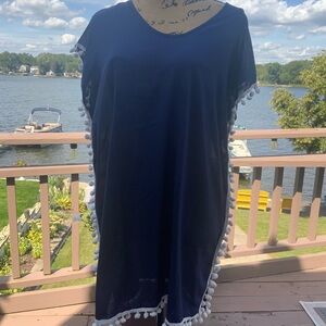 New With Tags!  Women’s Navy & White Swim Coverup